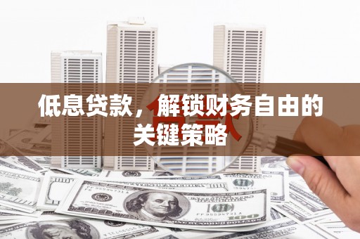 春日低息贷款，解锁财务自由的关键策略