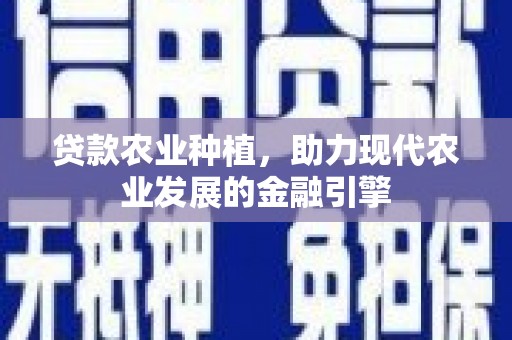春日贷款农业种植，助力现代农业发展的金融引擎
