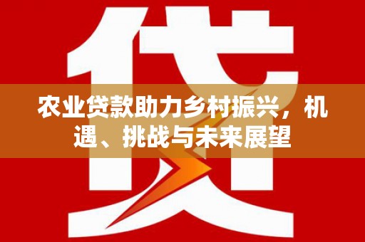 春日农业贷款助力乡村振兴，机遇、挑战与未来展望