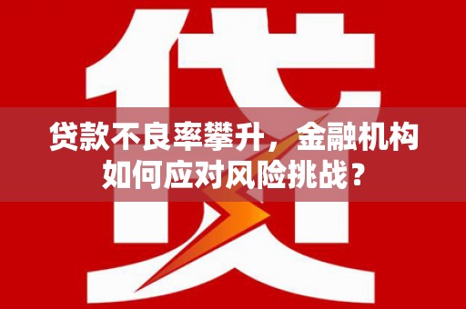 春日贷款不良率攀升，金融机构如何应对风险挑战？