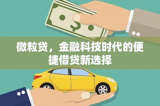 春日微粒贷，金融科技时代的便捷借贷新选择