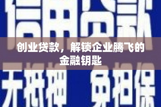 春日创业贷款，解锁企业腾飞的金融钥匙