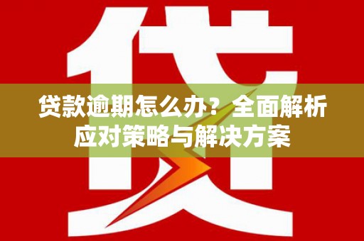 春日贷款逾期怎么办？全面解析应对策略与解决方案